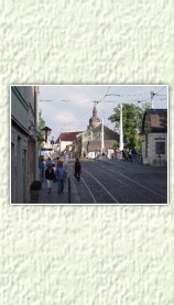 Jahrtausendbrücke in Brandenburg/Havel,mit Blick zur Katharinenkirche